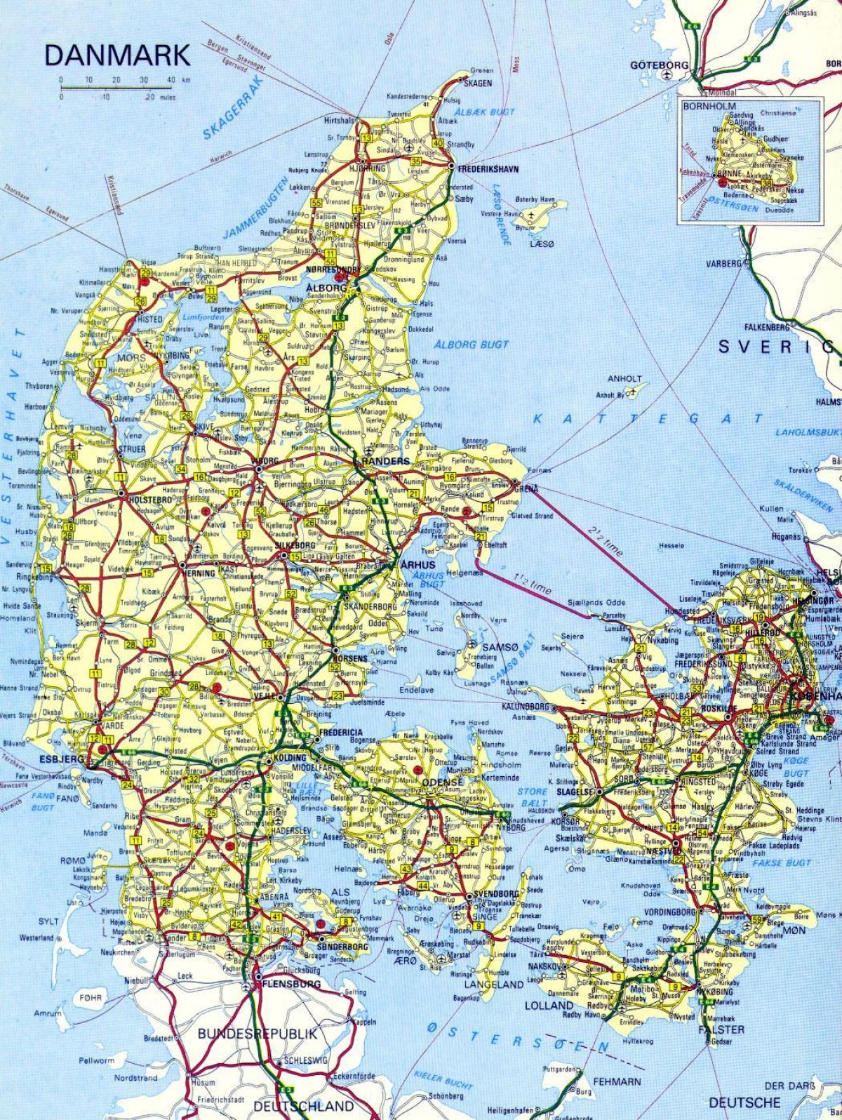Zemljevid cesta danska