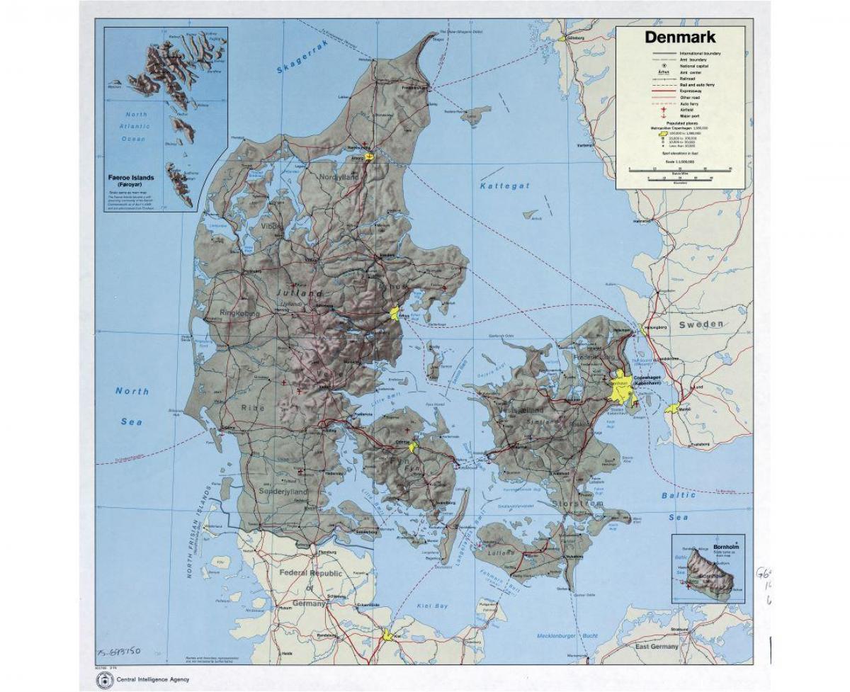 mednarodna letališča na danskem zemljevid