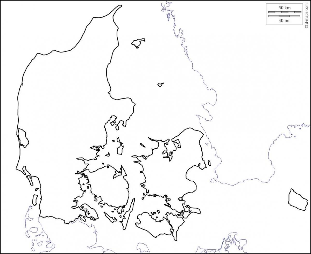 Zemljevid danske, oris