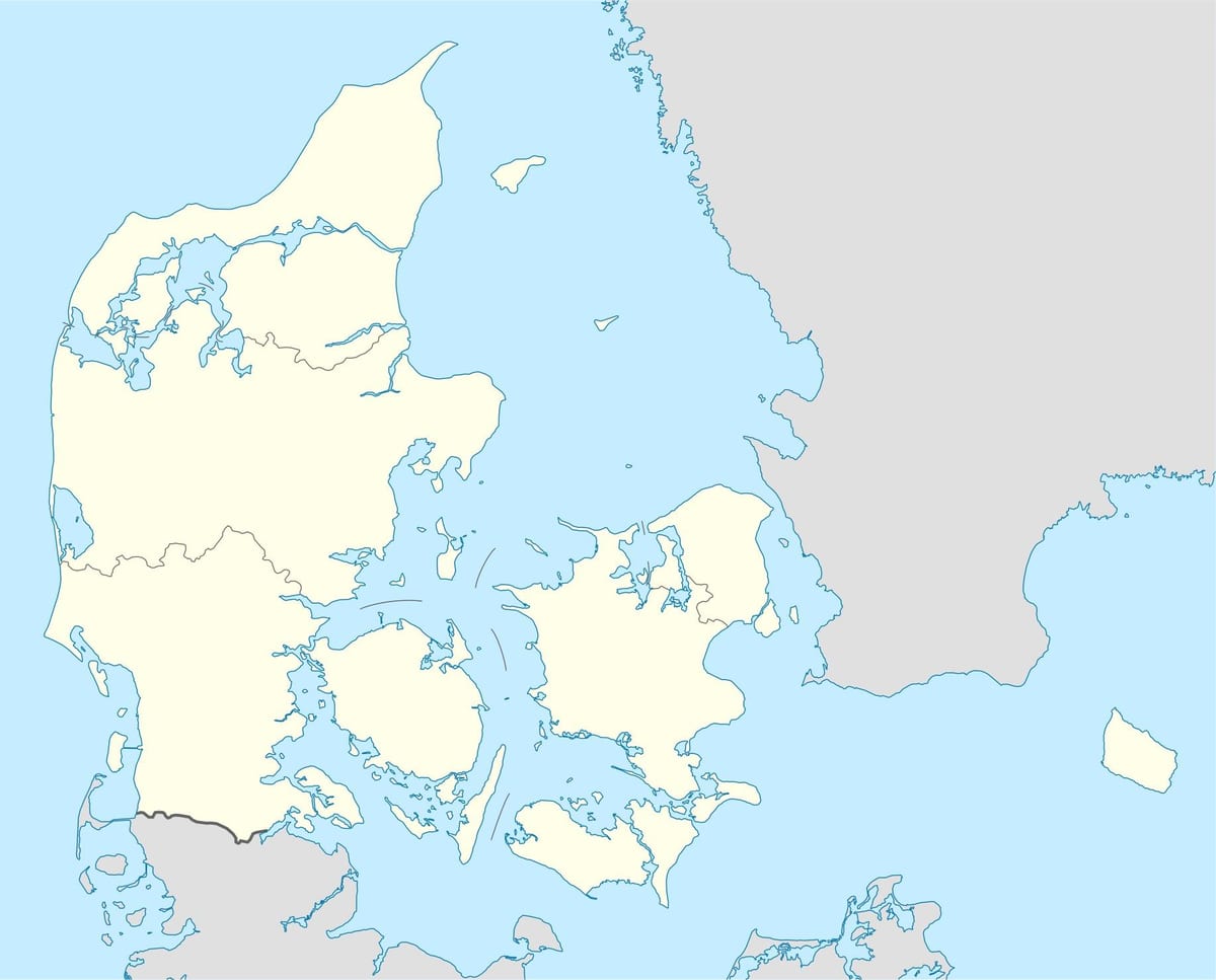 Zemljevid danske vektor
