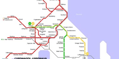 Zemljevid danske, metro 