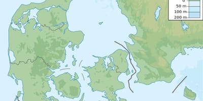 Zemljevid danske nadmorske višine