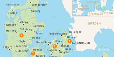 Zemljevid danske otoki