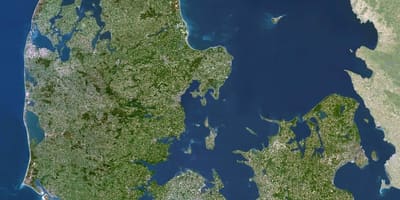 Zemljevid danske, satelitska tv 